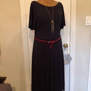 A line dress w/ short dolman sleeve